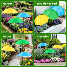 4 Packs 23.6in Adjustable Plant Shade Umbrella,4‑Color Rust‑Resistant Sun Protection For Potted Plants - 1Set - View 5