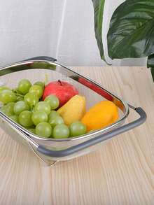 Expandable Stainless Steel Fine Mesh Sink Strainer Basket, Colander/Drainer Basket, Sink Vegetable Strainer, Vegetable Filter Basket, Halloween Gift, Home Kitchen Essential, Kitchen Decor, Room Decor - Multicolor - View 16