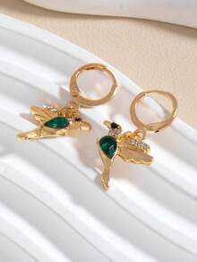 1 Pair Niche Versatile Stone Peak Bird Unique Exquisite Earrings For Women - Gold - View 3