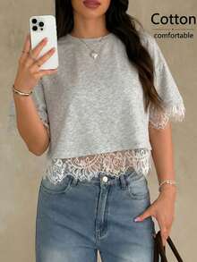 Women T-Shirts - Light Gray - View 5