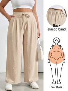 Plus Size Pants - Beige - View 1