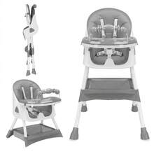 UBRAVOO Foldable Baby High Chair 6 Months Plus, With Large Antislip Pad & ToyRack, Easy To Clean Feeding - Grey - View 7