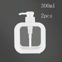 1/2pcs Transparent Dish Soap Dispenser, Bathroom Hand Soap Dispenser - With Rust-Proof Pump, Suitable For Kitchen Sink, Bathroom, / White Decorative Frame Transparent Square Soap Dispenser Refillable - Travel Bottles - View 9
