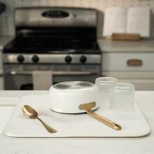 Reversible Microfiber Kitchen Drying Mat, Absorbent Dish Drying Mat - White - View 5
