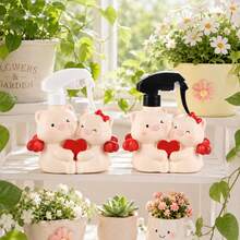 1/2pcs - Bowknot Heart Pig Shaped Spray Bottle, Suitable For Window Sill Plants, Home Dusting, Space Fragrance Spraying, Romantic Design Perfect For Creative Holiday Gifts - Piggy Spray Bottle - View 8