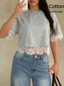 Women T-Shirts - Light Gray - View 2