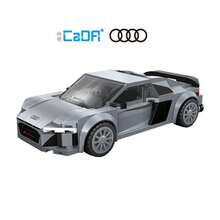 CaDA Audi R8 Coupe Silver Sports Car - 199 Piece Brick Model Kit C55027W Decorative Tabletop Collectible A Gift For A Friend - White - View 9