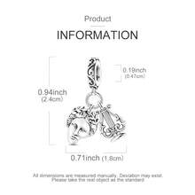 1pc Silver Plated Vintage Greek Mythology Apollo And Lyre Pendant, Suitable For Bracelet, Necklace, Keychain, Unique DIY Jewelry Making Charm - Silver - View 3