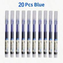10/15/20/5pcs Liquid Ink Pens, Quick-Dry Signature Ink Pens, 0.5mm Black/Blue/Red Ink, School/Office Ballpoint Pens Back To School Essentials - Sets - View 16