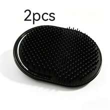 Men'S Large Back Hair Combs, Multi-Purpose Shampoo Brushes, Men'S Oval Brushes, Portable Beard Brushes, Random Landscape Art Collectible Card Gift Included - Multicolor - View 12