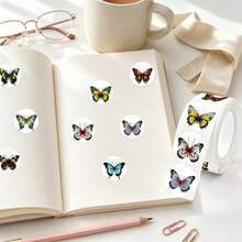 500pcs Roll Butterfly Stickers Colorful Amazing Cartoon Stationery Pencil Backpack Skateboard Decoration Stickers Teacher Training Cartoon Graffiti Label Stickers Cake Baking Envelope Gift Box Sealing Stickers For Crafts Scrapbooking Envelopes Decorative Sealing Stickers - Cartoon - View 5