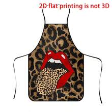 1pc Leopard Print Apron, Polyester Material, Suitable For Cooking, Barbecue, Gardening, Painting, Manicure, Unisex, Indoor And Outdoor Use - Multicolor - View 6
