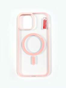 1pc 5-Style Optional Contrast Border Magnetic Large Window Transparent Phone Case, Ins Minimalist Phone Case, Built-In Magnetic Ring Supports Wireless Charging; Covers, A Style Transparent Border / B Style Light Pink Border / C Style Vibrant Orange Border / D Style Classic Black Border / E Style Light Gray Border, Raised Lens Full Coverage Anti-Drop Soft Shell, Minimalist Versatile Fashion Phone Case, Suitable For Personal Use, Birthday Gift Choice; Compatible With IPhone Case - Multicolor - View 88