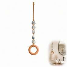 1pc Bohemian Style Beaded Towel Ring Hook, Woven Rope Towel Hook With Decorative Beads, Round Hanging Storage Ring, Suitable For Bathroom, Kitchen, Laundry Room, Guest Bathroom And Vanity, Farmhouse Wall Decor, Country Home Decor, Ideal Housewarming Gift - Boho Towel Rack - View 12