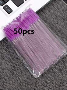 200/100/50/10 Pcs Eyelash Brushes, Mascara Wands (With Storage Case), Bendable Disposable Eyebrow Brushes, Eyelash Extension Brushes, Eyebrow Brushes, Castor Oil Brushes (Crystal Purple) - Purple - View 13
