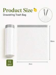 Drawstring Trash Bags Disposable Garbage Bags Back To School Dorm Use Suitable For Bathroom, Kitchen, Bedroom, Office, Apartment, Travel, Small Trash Cans And Daily Home Cleaning - Multicolor - View 7