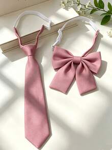 1 Set Women's Solid Color JK Style Zipper Collar & Tie Set - Multicolor - View 10