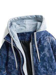 Vancamel Pulse Men's Minimalist Versatile 2 In 1 Sweatshirt Jacket, Casual Commuter Top - Blue - View 4