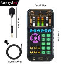 Songsim-M1 Portable Handheld Sound Card Kit, Supports OTG Lossless Transmission, Reverb Adjustment, Volume Control, Bluetooth Accompaniment, Portable Multi-Function Sound Card, Equipped With Lavalier Microphone, Plug And Play, Suitable For Outdoor Live Streaming, Recording, Singing, Streaming, Podcasting - Multicolor - View 8