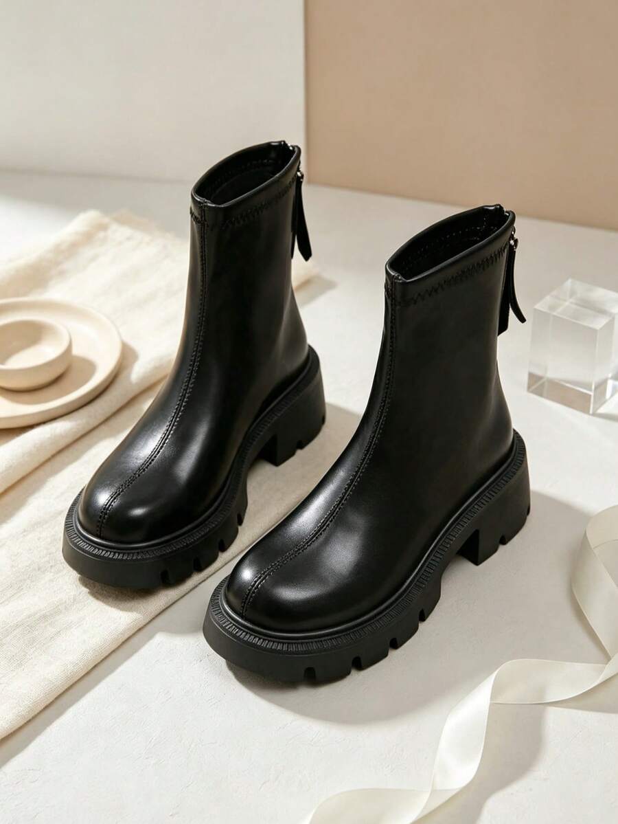Girls Boots, Autumn/Winter Children Ankle Boots, Boots, Autumn/Winter Baby Girls Boots, Boots, Ankle Boots - Black - View 1