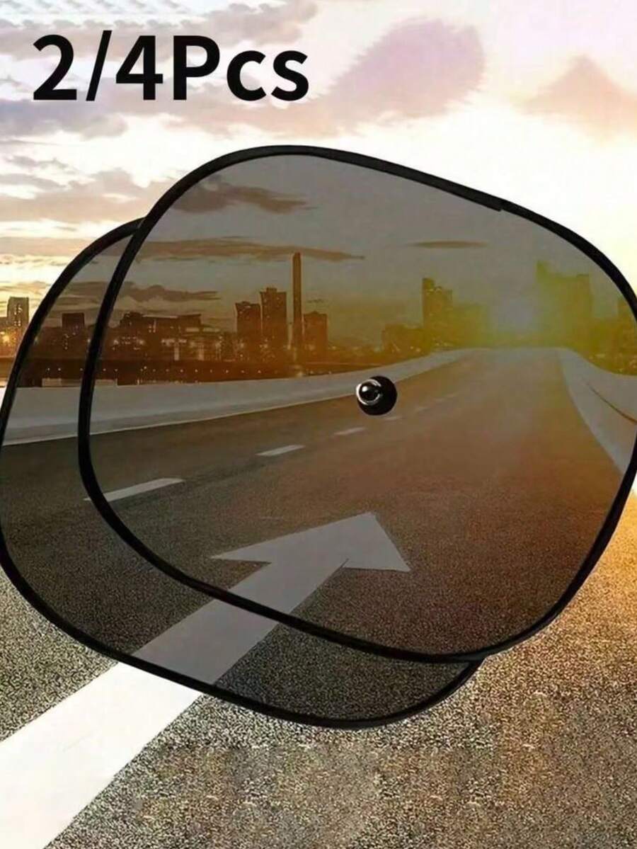 2/4 Pcs Car Suction Cup Sunshade, Car Window Sunshade, Sun Protection Heat Insulation Side Window Sunshade, Windshield Sunshade, Car Window Sunshade, Windshield Sunshade, Car Window Sunshade - A - View 1