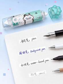 1pc/2/4pcs Cute Pixel Cat Paw 2 In 1 Correction Tape And Dot Glue, Kawaii Student School Stationery, Great For Student, Classroom Rewards, Small Gifts - Multicolor - View 7
