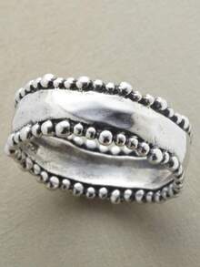 1pc Silver Plated Ring, Suitable For Engagement, Wedding, Party And Daily Wear, Perfect For Birthday, Anniversary Or Valentine's Day - Silver - View 7