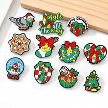 20pcs, Plastic, Xmas Holiday Themed Shoe Charms, Snowflake Shoe Accessories, Christmas Tree Shoe Decoration, Suitable For Sandal Garden Shoes - Multicolor - View 5