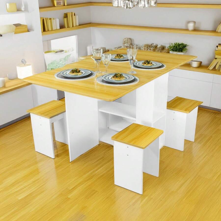 Dining Table & Chair Sets - Apricot - View 1
