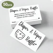 Gvanvilo 50pcs Fun Game Cards 3.54*2.05 Inches, Double-Sided Printing Design, Front With Minimalist Text And Pattern, Back With Activity Instructions And Name Fill-In Column, Suitable For Theme Parties, Party Interactive Games, Family And Friends Leisure Activities, Ideal For Event Planning Enthusiasts, Adding Fun Atmosphere To Gatherings, Christmas Gift, New Year Gift, Birthday Gift - 50pcs/set - View 1
