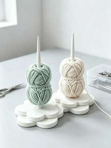 Cloud Style Yarn Holder Handmade Crochet Knit Yarn Spool Rack Anti-Tangle Yarn Ball Base - Yarn Twist Flower - View 9