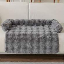 Imitation Rabbit Fur Bubble Cat Dog Bed, Thickened Pet Mat, For Small Medium Dogs - Multicolor - View 9