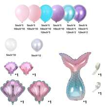 120pcs Mermaid Balloon Garland Set, Under The Sea Summer Baby Shower, Baby Gift Party, Boys Girls Children Birthday Party Supplies - Mixed Colors - View 2