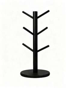 1pc Mug Holder, Mug Hanging Rack, Coffee Cup Rack With 6 Hooks, Suitable For Bar Counter, Coffee Bar Accessories And Decoration, Essential Coffee Storage Item, Home Bathroom Decor, Autumn Decor, Back To School Decor - A - View 8