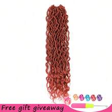 14/18/24 Inch Goddess Locs Crochet Hair, Pre-Looped River Locs With Curly Ends, Bohemian Faux Locs, 1-6 Packs Synthetic Crochet Braids With Installation Tools, Halloween Gift - Multicolor - View 16