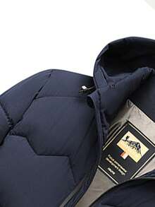 Vancamel Pulse Men's Thickened Outdoor Casual Detachable Hooded Solid Color Jacket, Versatile Warm Jacket - Navy Blue - View 8