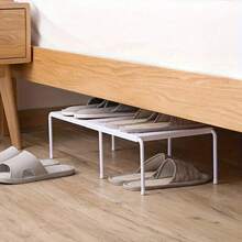 Adjustable Detachable Plastic Shoe Rack - White And Gray, Space-Saving Design, No Installation Required, Easy To Use, Perfect For Hallways, Under Beds, Bathrooms, Cloakrooms, Expandable Reinforced Shoe Rack, Mother's Day Gift, Spring Storage - Multicolor - View 3
