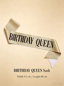 Golden Birthday Queen Sash - Birthday Sash - View 10