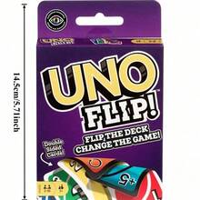 Splendor 1 Box UNO Flip Card Game, Double-Sided Colorful Playing Cards, Flip Gameplay, Suitable For 2-10 People Fun Family Party Game, Birthday Christmas Holiday Gift - Purple - View 8
