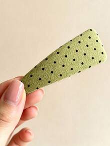 1pc Korean Style Premium Fashion Polka Dot BB Hair Clip, Minimalist Sweet Versatile Bangs & Loose Hair Clip, New Hair Accessory - Multicolor - View 7