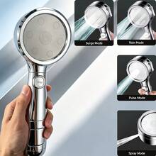 Handheld Shower Head With Switch, 4 Spray Modes, -Plated Water-Saving Shower Nozzle, Bathroom Spa Shower Accessory - Shower Head - View 7