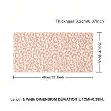 1pc Light Pink Leopard Pattern Faux Leather Desk Pad, Waterproof Oilproof Large Extended Leather Mouse Pad, Computer Keyboard Desk Mat For Work Gaming Study Table Decor - View 11