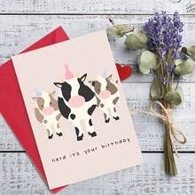 OBOVAY Funny Cow Theme Birthday Card - Perfect For Animal Lovers, Humorous Puns & Jokes Design, Ideal Choice For Farm Enthusiasts - A - View 5