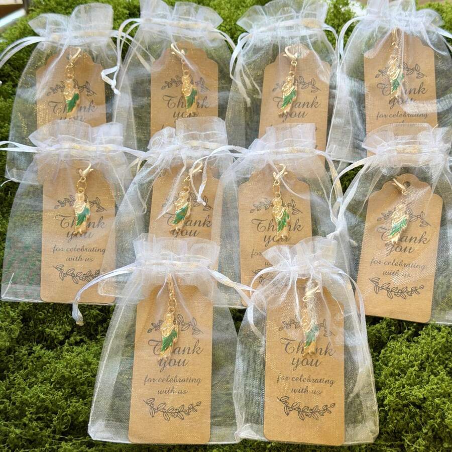30pcs St. Jude Religious Gift Party Keychain Set, St. Jude Pendant Decorative Keychains, Baptism Party Decoration Keychains & Halloween - Multicolor - View 1