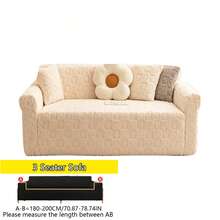 1pc Minimalist Soft Full Coverage Sofa Cover, Anti-Slip Pet Friendly, Cat Scratch Resistant, Odorless, Durable Wear-Resistant, Easy Installation, Machine Washable Hand Washable Reusable - Beige - View 11