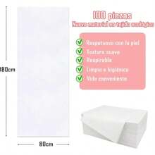 100pcs Disposable Bed Sheets, Breathable, Waterproof, Oil-Proof, Disposable Fitted Sheets, White - White - View 9