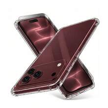 2-In-1 Phone Protection Set [1pc Privacy Tempered Glass Screen Protector + 1pc Full Coverage Four-Corner Airbag Transparent Phone Case] With Lens Protection, Thick Anti-Drop Shockproof TPU Gel Rubber Ultra-Thin Durable Soft Skin Protective Cover, Compatible With IPhone 18/17/16/15/14/13 Pro Max - Clear - View 13