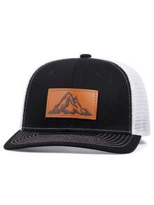 1pc Fashionable Breathable Mesh Mountain Print Baseball Cap, Street Hip-Hop Style Outdoor Casual Decorative Sun Hat, Adjustable, Unisex - Label Mountain - View 13