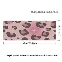 Sweet Y2K Style Pink Leopard Leather Desk Pad, Honey Heart Graphic Waterproof Oilproof Extended Mousepad Leather, Aesthetic Desk Decor For Girls - View 14