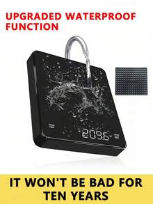 [Best Gift][Waterproof] 1pc Multifunctional Kitchen Scale, High Precision, Type-C Rechargeable Coffee Scale, 3kg Capacity, With Tare Function, 3 Units Timer: G/Oz/Ml, LED Display, Suitable For Kitchenware And Baking Tools - Black - View 22
